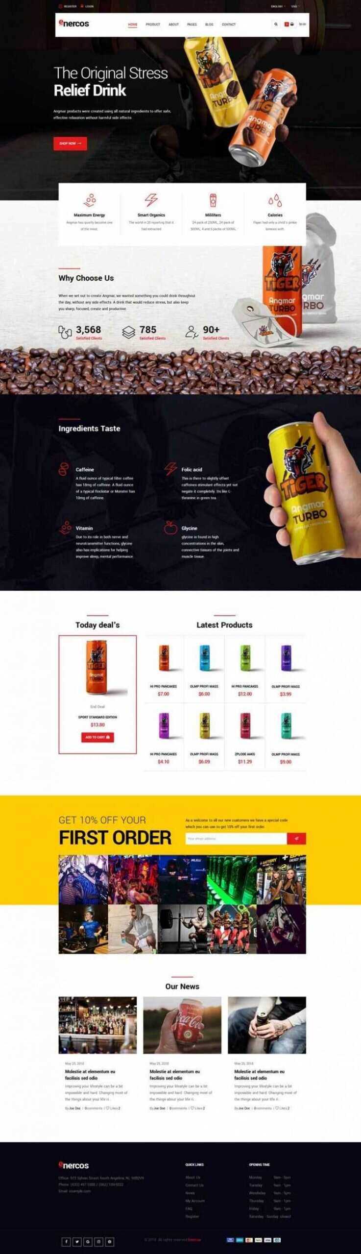 大气响应式运动饮料品牌商城html模板 - 项目资源网