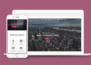 演讲会门票销售网站模板下载 - 项目资源网