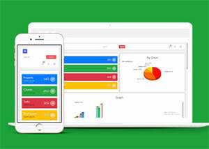 管理面板扁平响应式Web模板下载 - 项目资源网