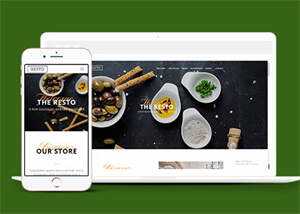 简洁西点面包烘培店网站模板下载 - 项目资源网