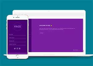紫色全屏个人简历网页模板下载 - 项目资源网