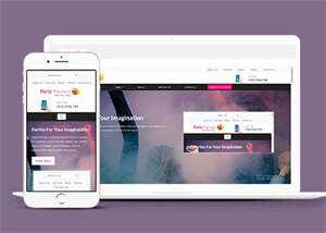 生日派对宣传类网站模板下载 - 项目资源网