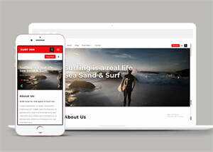 海上冲浪旅游项目网站模板下载 - 项目资源网