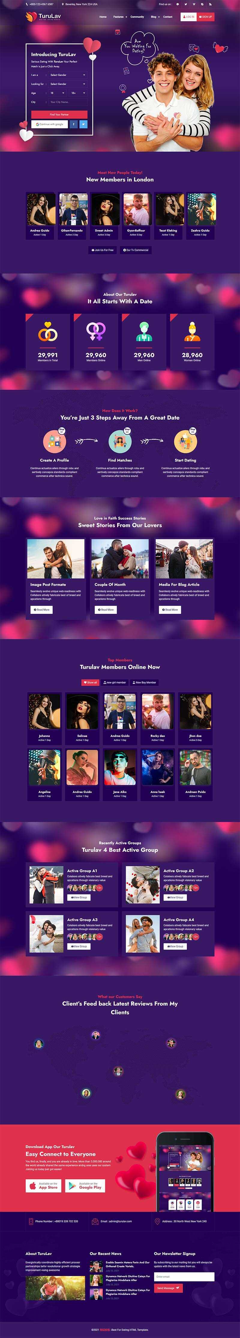 bootstrap交友社交平台响应式网站html模板 - 项目资源网