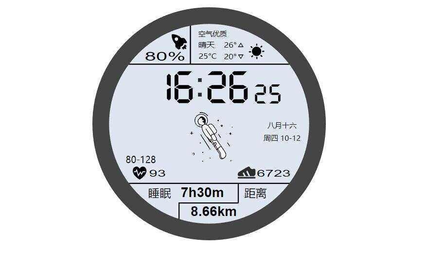 华为太空人表盘GT2HTML源码 - 项目资源网