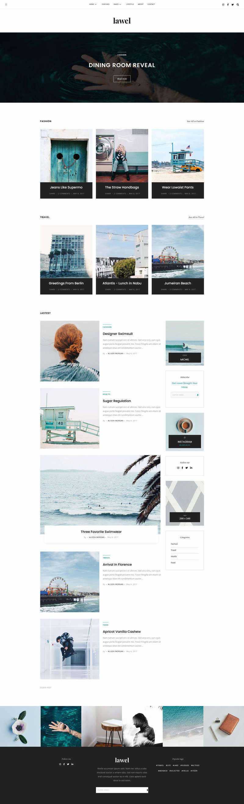 BootStrap5旅游图文相册博客HTML模板 - 项目资源网