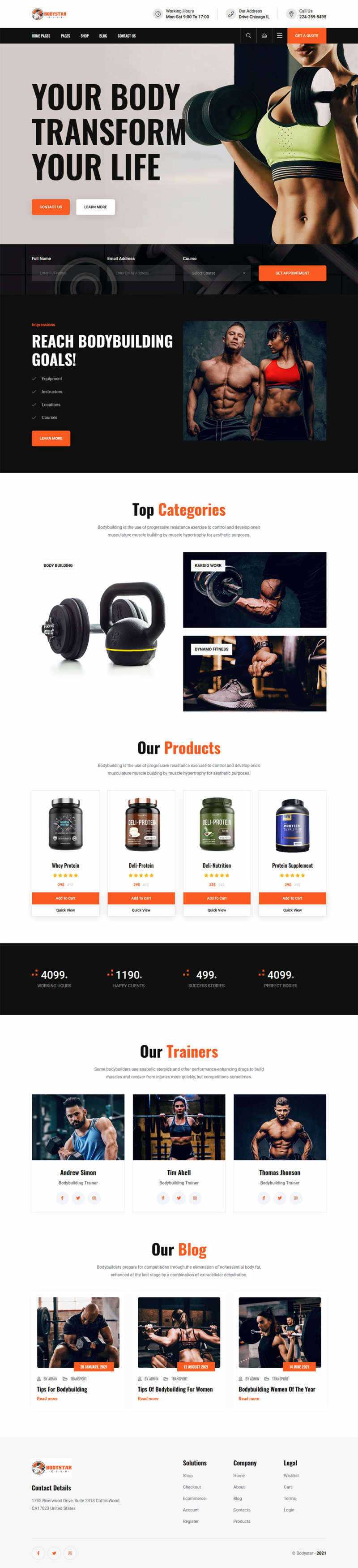 bootstrap响应式健身房设备公司官网html模板 - 项目资源网