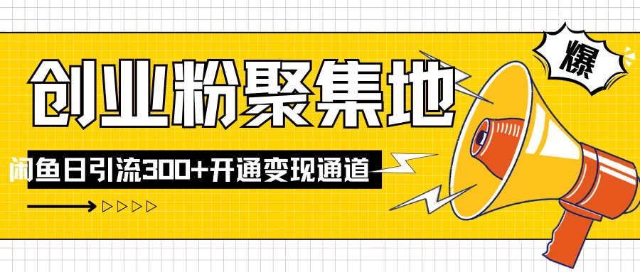 导师IP计划如何跑通闲鱼，日入创业粉300+，开通变现渠道 - 项目资源网