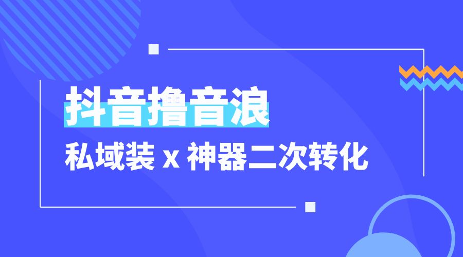 抖音撸音浪私域装 x 神器二次转化：单日变现超 500「详细操作教程」 - 项目资源网
