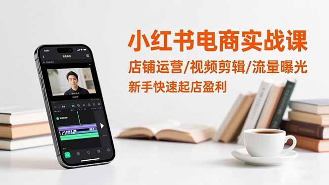 小红书电商实战课：店铺运营/视频剪辑/流量曝光，新手快速起店盈利 - 项目资源网