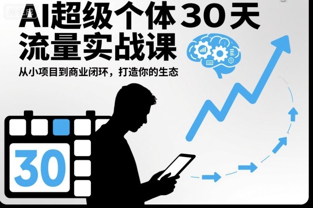AI超级个体30天流量实战课，从小项目到商业闭环，打造你的生态 - 项目资源网