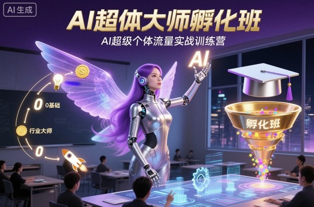 AI超体大师孵化班，AI超级个体流量实战训练营 - 项目资源网