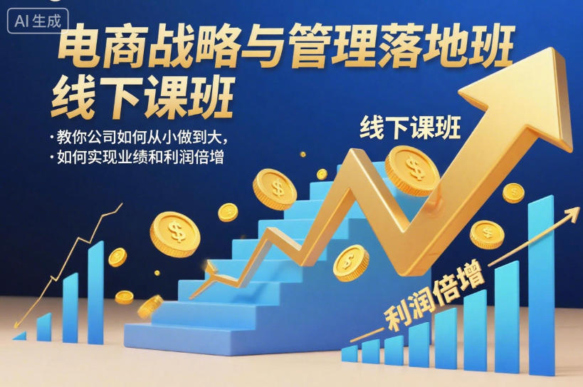 电商战略与管理落地班线下课，教你公司如何从小做到大，如何实现业绩和利润倍增【录音】 - 项目资源网