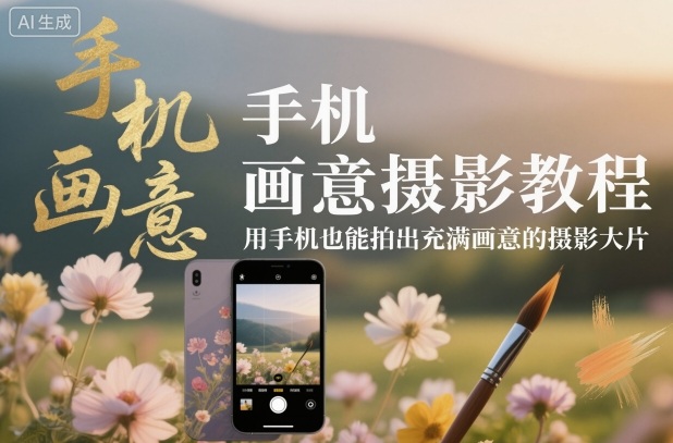 手机画意摄影教程，用手机也能拍出充满画意的摄影大片 - 项目资源网