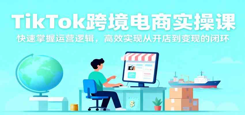 TikTok跨境电商实操课，快速掌握运营逻辑，高效实现从开店到变现的闭环 - 项目资源网