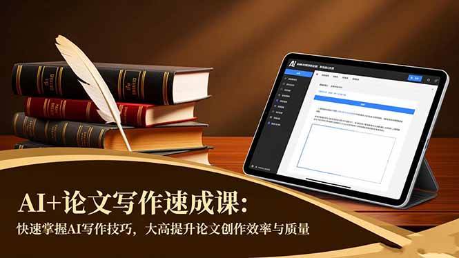（16568期）AI+论文写作速成课：快速掌握AI写作技巧，大幅提升论文创作效率与质量 - 项目资源网
