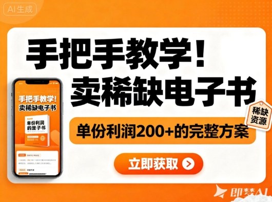 手把手教学！在小红书卖稀缺电子书，单份利润2张+的完整方案 - 项目资源网