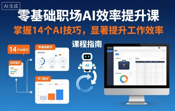 零基础职场AI效率提升课，掌握14个AI技巧，显著提升工作效率 - 项目资源网