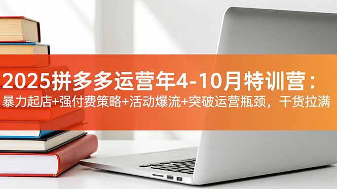 2025拼多多运营年4-10月特训营：暴力起店+强付费策略+活动爆流+突破运营瓶颈，干货拉满 - 项目资源网